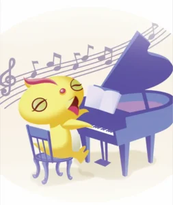 I can play the piano.